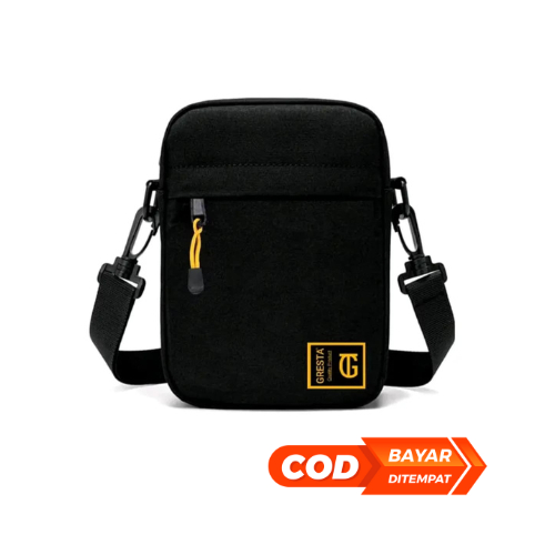 Tas Selempang Slingbag Mini Hitam Slempang Distro Pria Cowok Terbaru