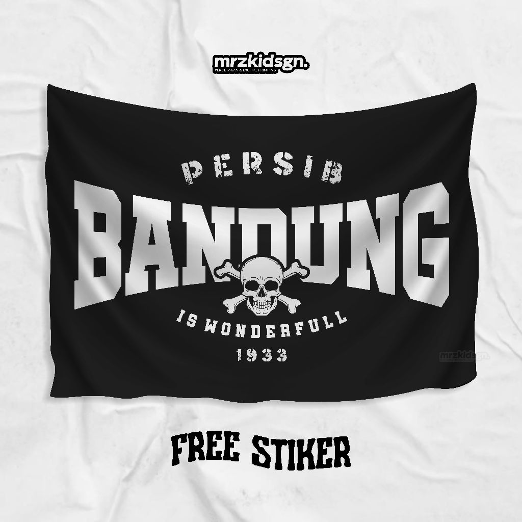 Bendera Persib Bandung | Bendera Ultras | Mini Flag Persib Free Stiker