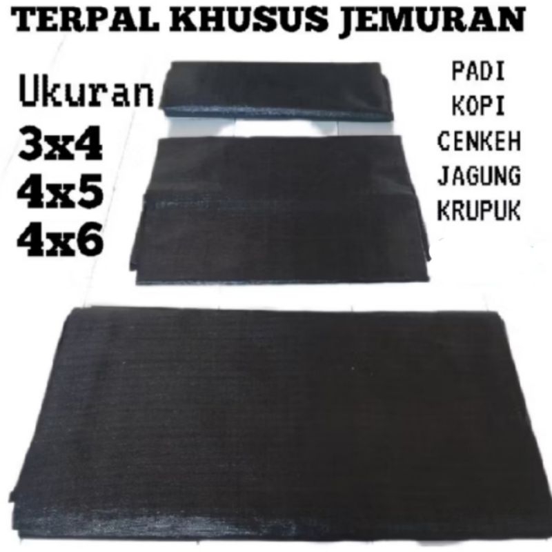 TERPAL HITAM 3 X 4 METER UNTUK
JEMUR PADI TENDA JUALAN KOLAM TERPAL ALAS BARANG TUTUP BARANG DAN LAI