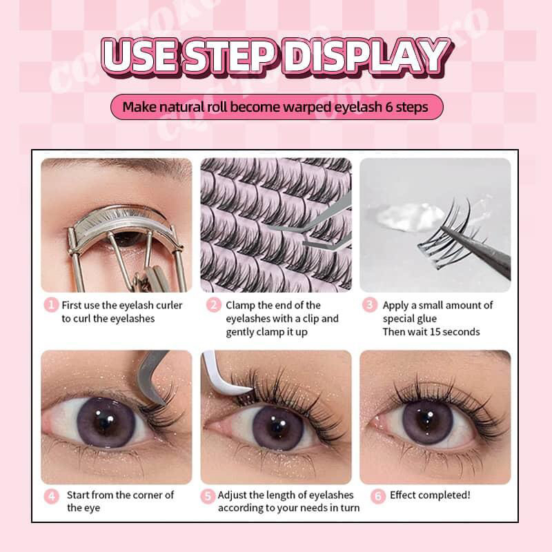 3 Baris Bulu Mata Palsu Premium Tanam Natural Eyelash Extension