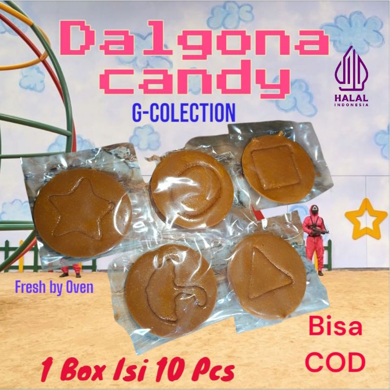 

Dalgona Candy Squid Game Permen Bulat Viral 1 Box Isi 10 Pcs