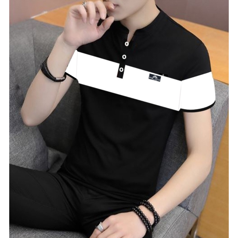Terlaris Kaos V Neck Terbaru Korean Style Cotten Combed 24s