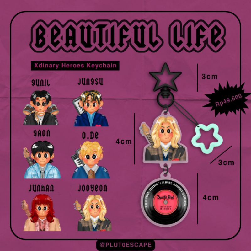 Acrylic Keychain Xdinary Heroes (Beautiful Life Ver.) (Baca Deskripsi)