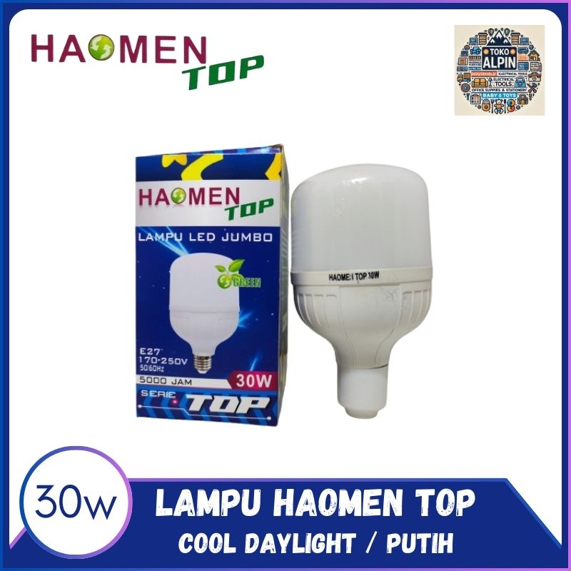 Lampu LED Bohlam Bulat Haomen 30w - Haomen Top T BULB 6500K Putih 30 Watt