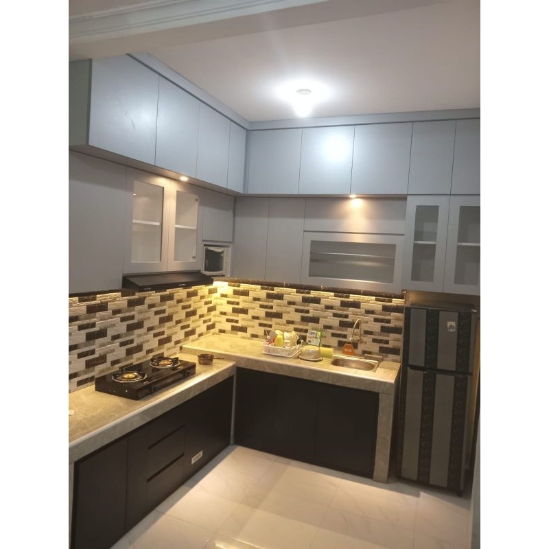 PROMO KITCHEN SET HPL / KITCHENSET MINIMALIS / LEMARI DAPUR / KITCHENSET MURAH / KITCHEN SET RAK DAP