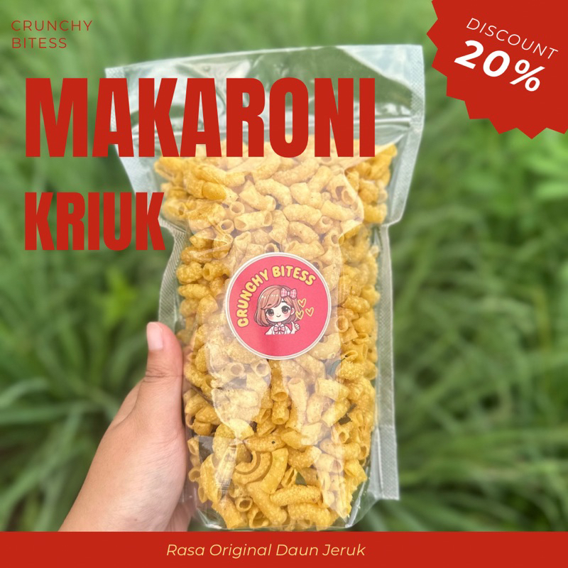 

Cemilan Makaroni Kriuk Original dan Pedas Daun Jeruk