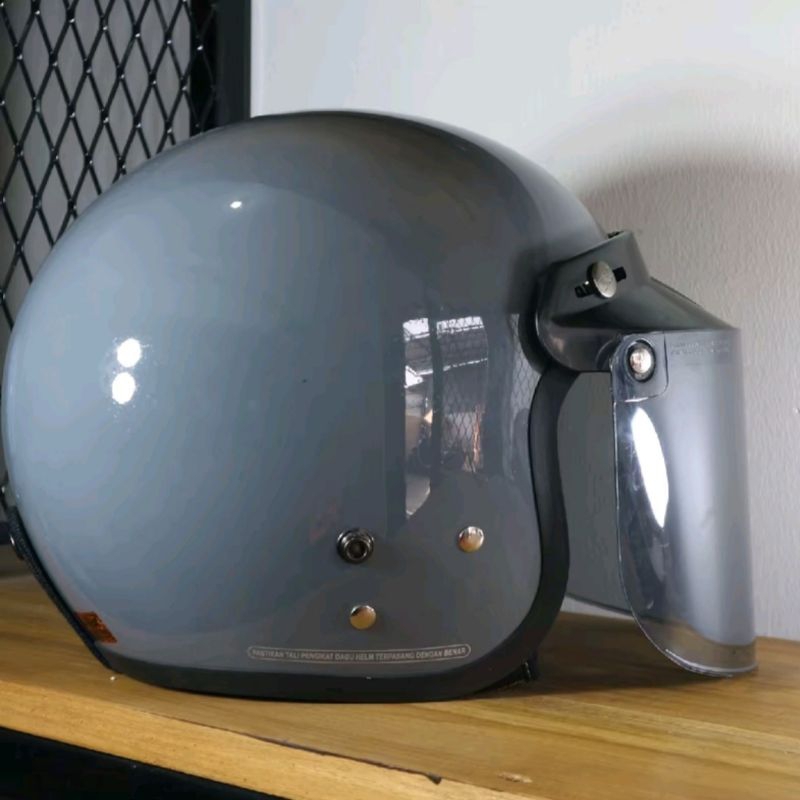 Helm Bogo Cargloss Kaca Visor Datar Unisex