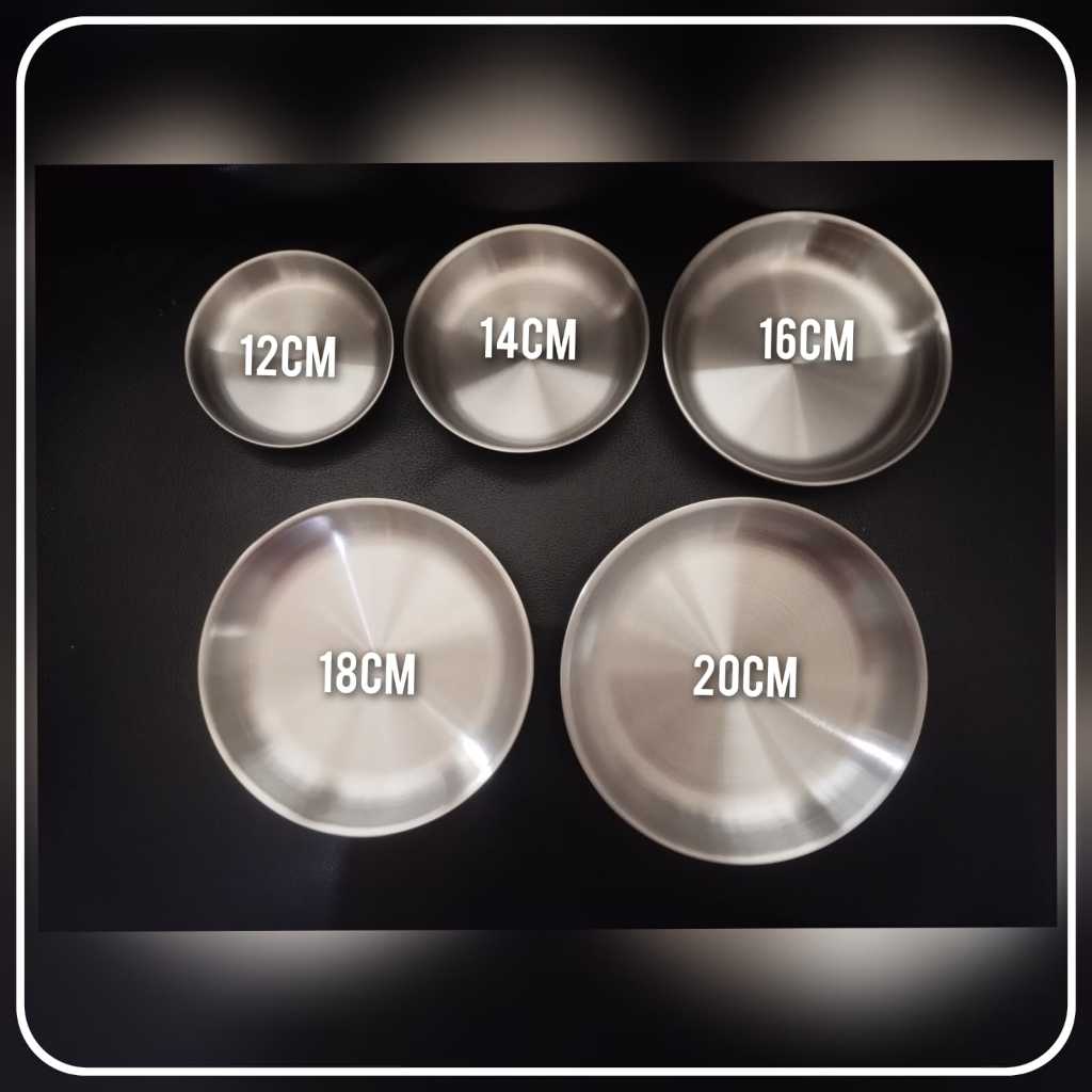 Bima Kitchen Plate / Bima Piring Stainless Steel 12cm 14cm 18cm