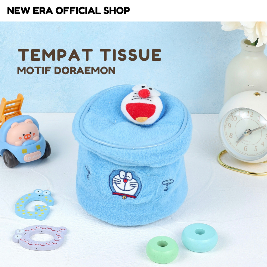 New Era Official Tempat Tissue Motif Doraemon | Tissue Holder Kotak | Tissue