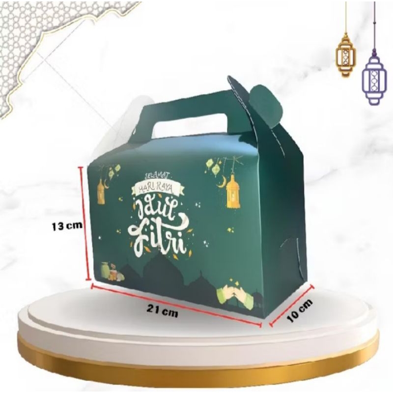 

(isi 10) Gable Box / Kotak Hampers Lebaran Idul Fitri Souvenir Lebaran / Kotak Hari Raya / Gable Box Lebaran Idul Fitri Estetik