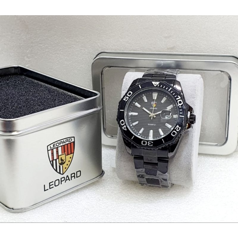 Jam Tangan Pria Original Leopard 8049 Jam Tangan Rantai pria Original Tahan Air Stanlist Rantai