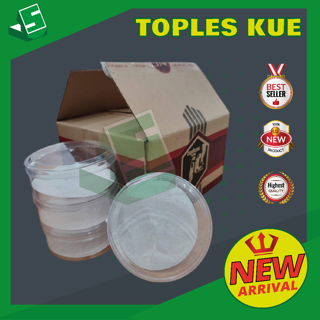 Toples Kue Kering / Toples 250 gram / Toples JD / Toples Plastik / Toples jajan / Tempat kue