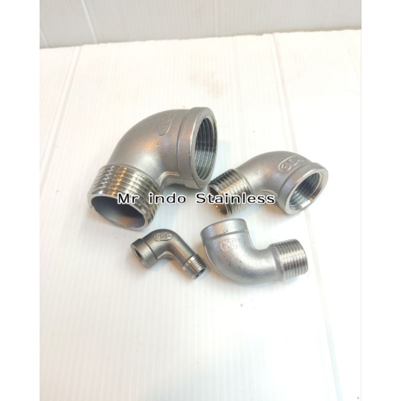 Street Elbow Stainless SS304 4" inch Elbow Drat luar dalam stainless
