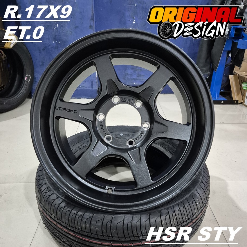 Pelek Mobil Pajero, Fortuner, Hilux, Triton, Ring 17 HSR STY R17 Warna Hitam