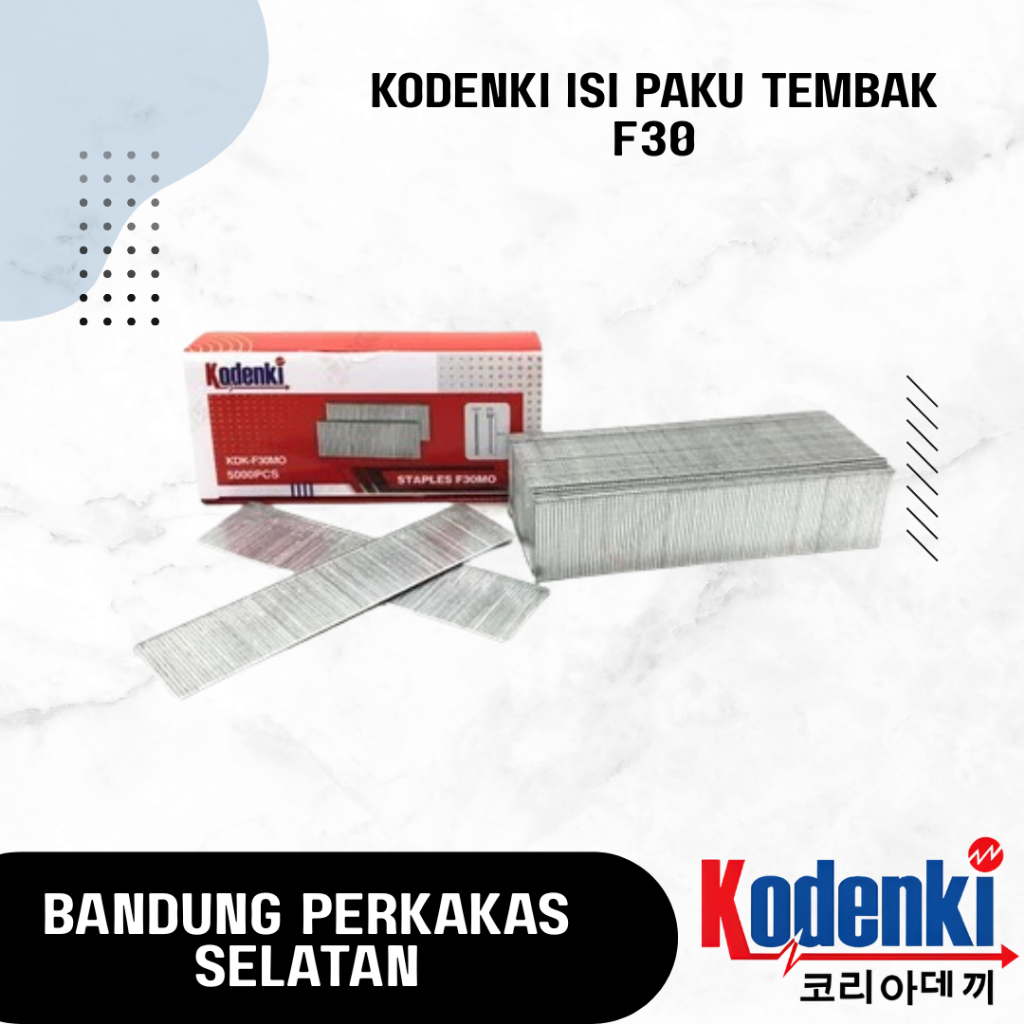

KODENKI Isi Paku Tembak F30 - Refill Air Nailer Staples Finish Nail