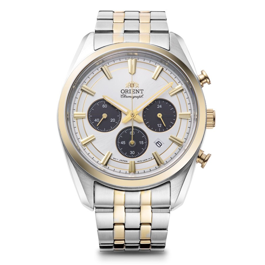 ORIENT RA-TX0302S Solar Jam Tangan Pria Chronograph Sapphire Dual Tone