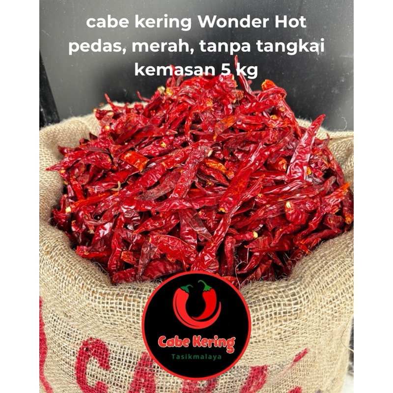

CABE KERING TANPA TANGKAI WONDER HOT KEMASAN 5 KG