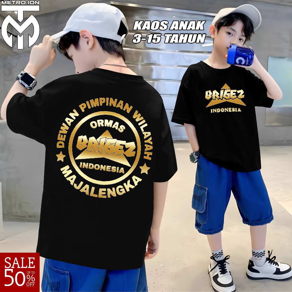 Kaos Anak Brigez Majalengka terbaru - Baju brigez bahan Soft 24s berkualitas kaos ormas