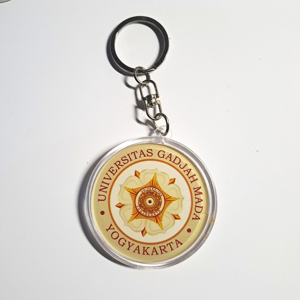 Gantungan Kunci UGM UV Print Akrilik Bolak Balik | Ganci UGM