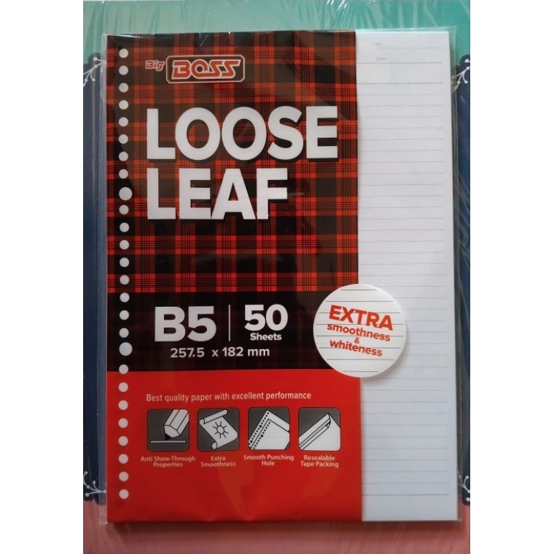

Kertas Isi Binder Loose Leaf BIG BOSS Ukuran B5 Isi 50 sheet