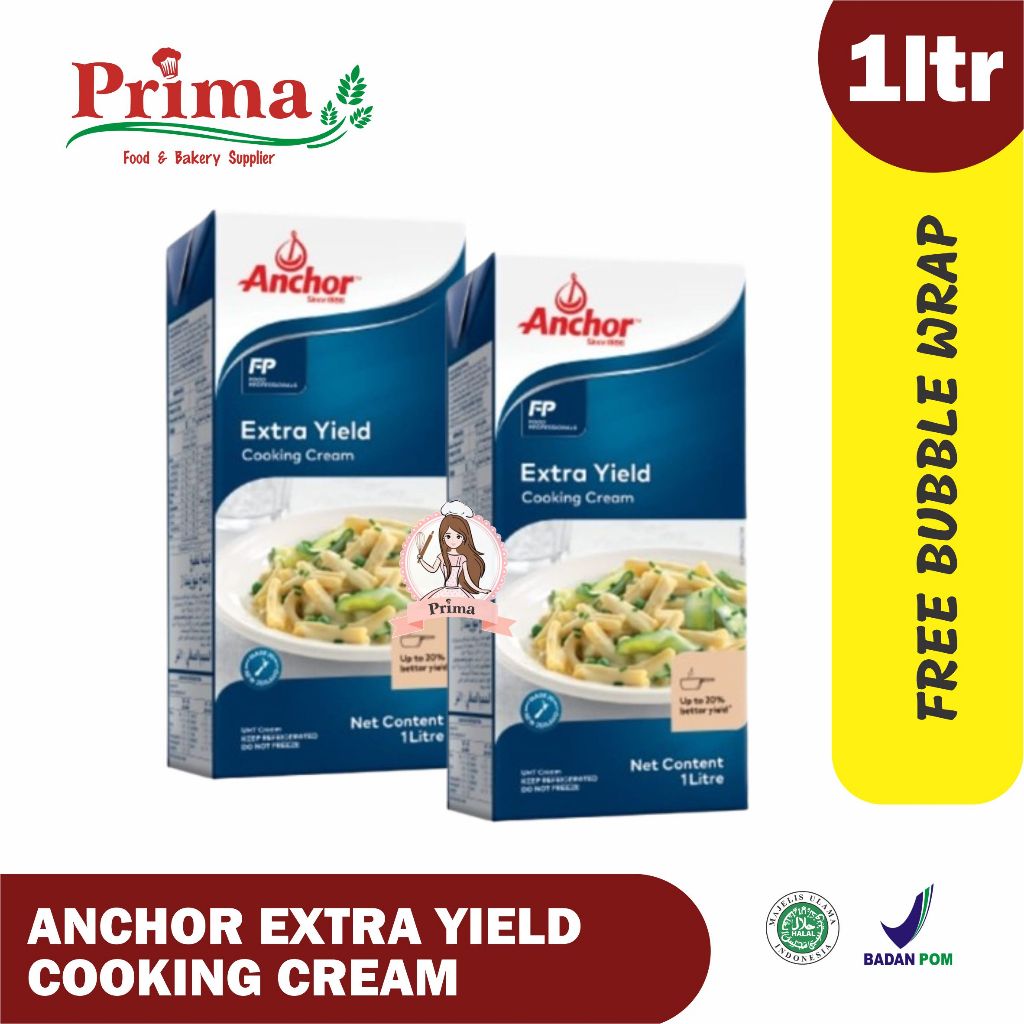 

Anchor Extra Yield Cooking Cream 1 Liter / Krim Masak Impor Cream Masak Enak / Extra Yield