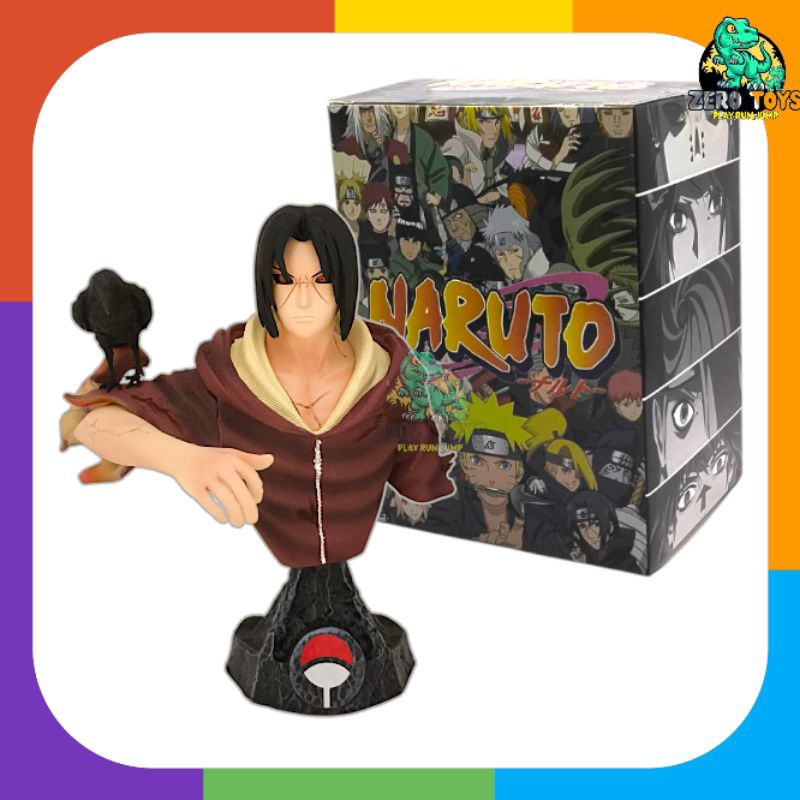 Figure Naruto Itachi Uchiha Hlaf Body Figur  Mainan Pajangan Setengah Badan