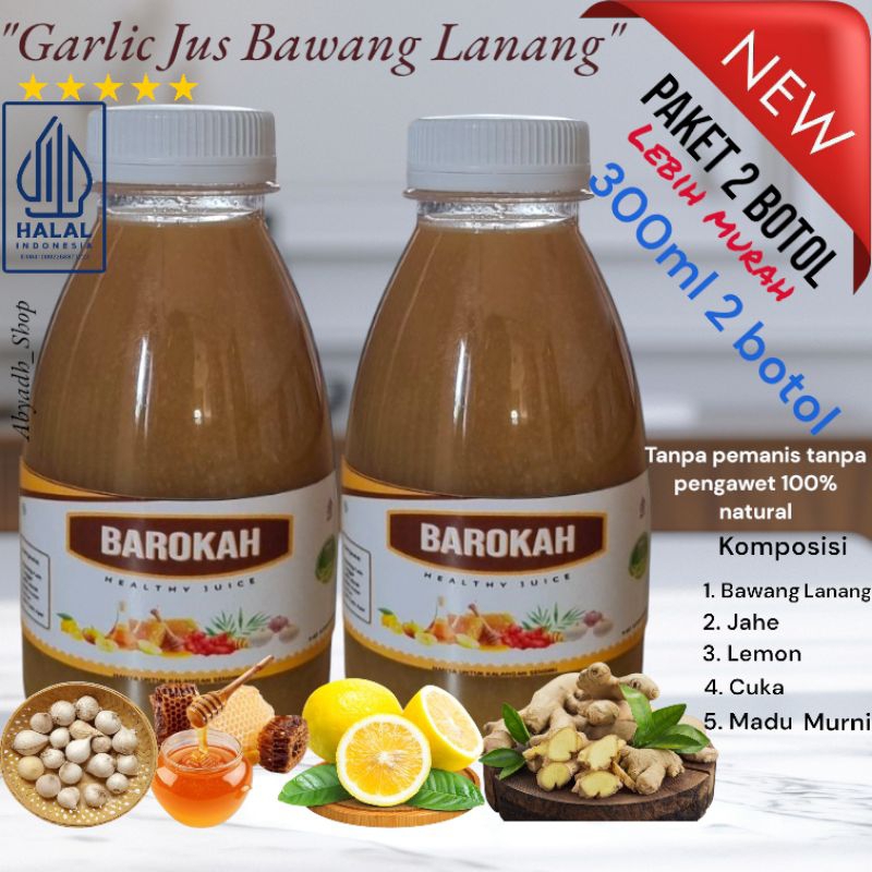 

Garlic Jus Bawang Lanang Asli Segar Berkualitas 100% Original Paket 2 Botol Isi @ 150ml Per Kemasan