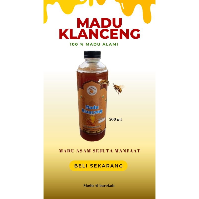 

AL BAROKAH MADU MURNI MADU KLANCENG 500 ML