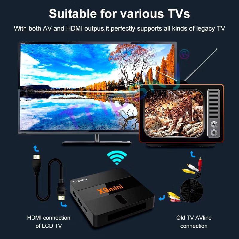 C98 Android TV box Android 13 0 0S Ram 4gb Rom32gb wifi 5G.2.4 G Bluetooth smart Tv