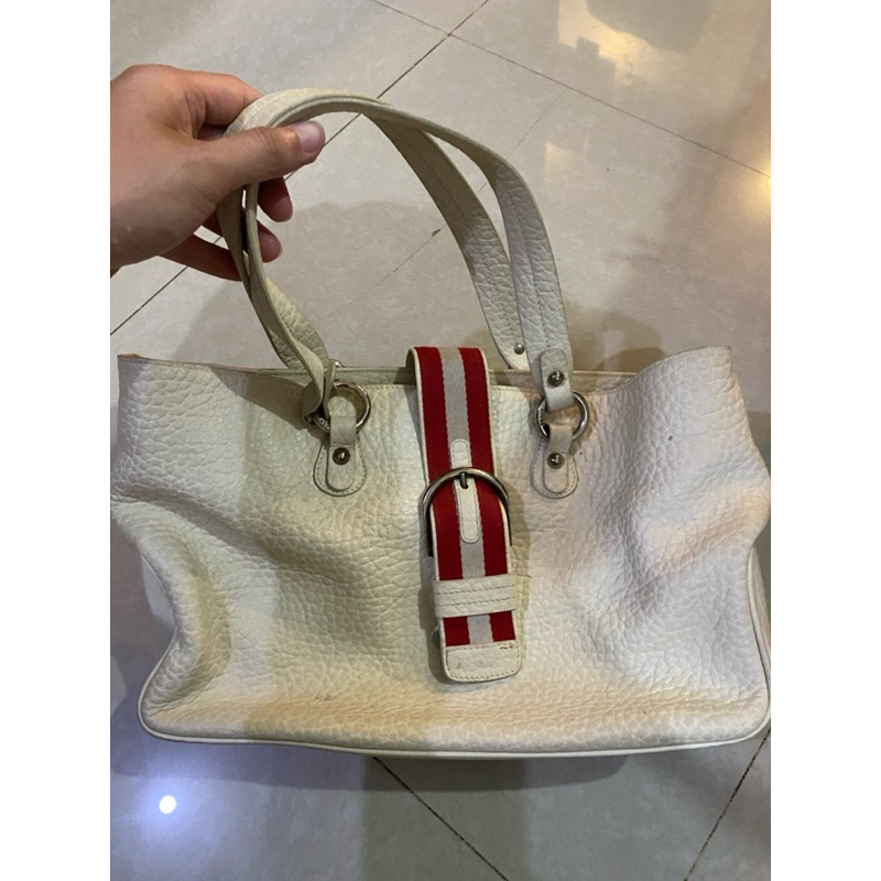 tas sling bag prelove bally | tas hand bag bally preloved leather asli