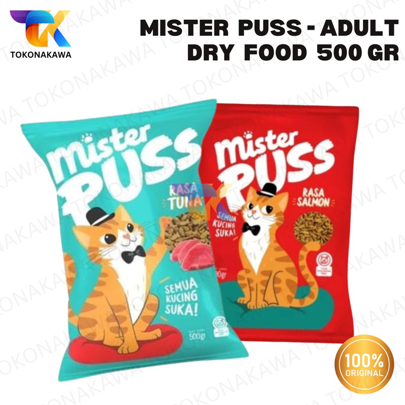 MISTER PUSS | Misterpuss Cat Food 500gr Makanan Kering Mr Puss Dry Food Kucing Adult Dewasa Mrpuss M