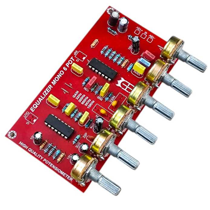 Tone control Equalizer Mono 6 Pot