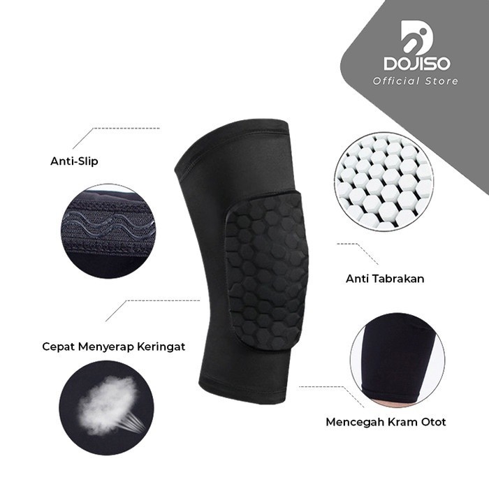 New Pelindung Lutut Kaki Anak Pria Wanita Olahraga Basket Bola Futsal Voli Leg Sleeve Pendek Polos K