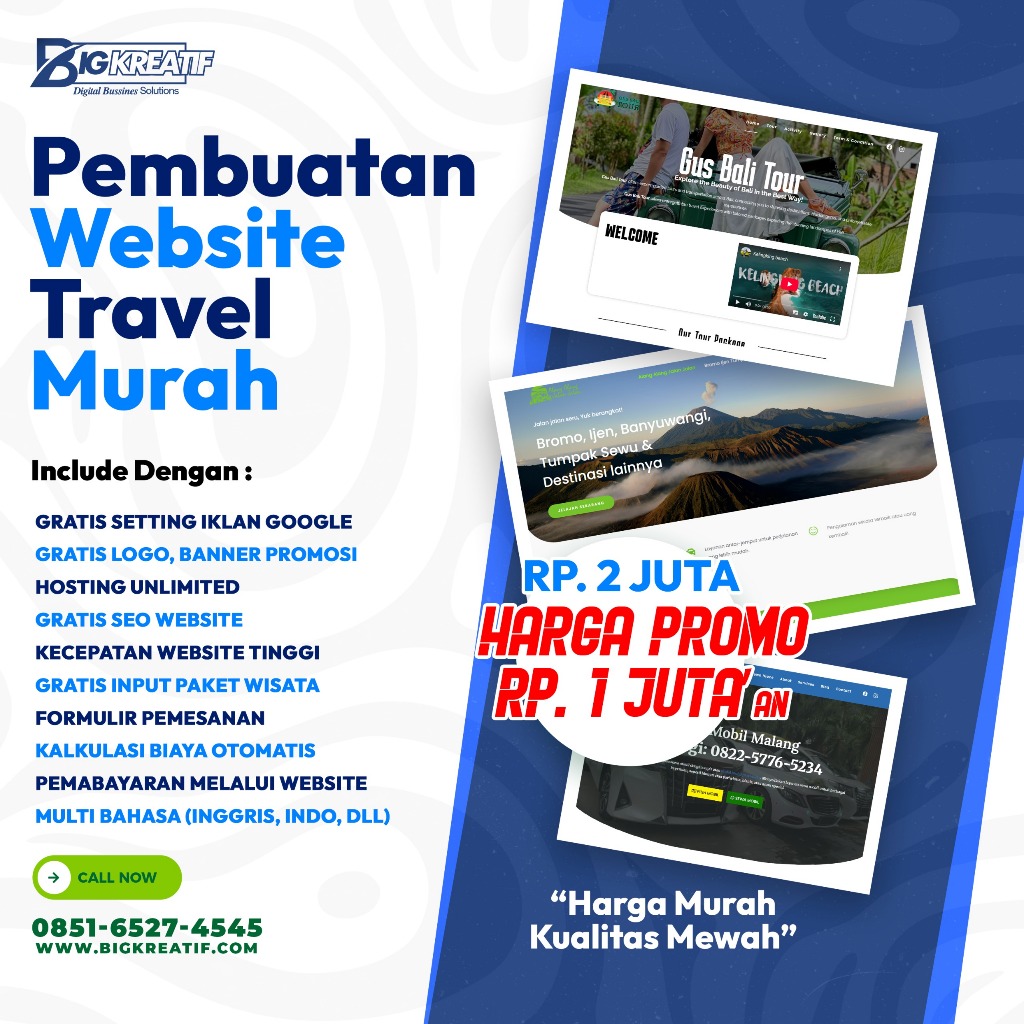 Website Travel Murah Berkualitas