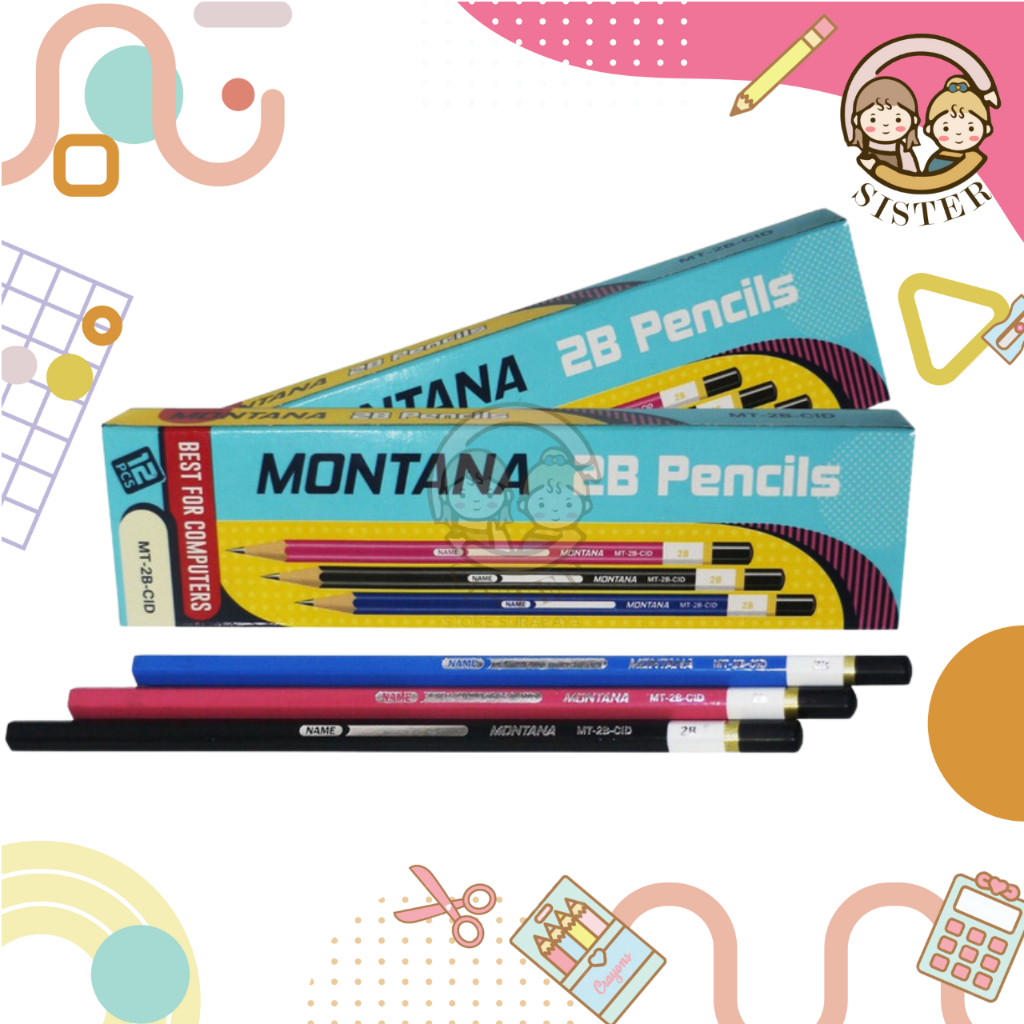 

Pensil 2B Warna / Pensil 2B Biru / Pensil Tulis Ujian