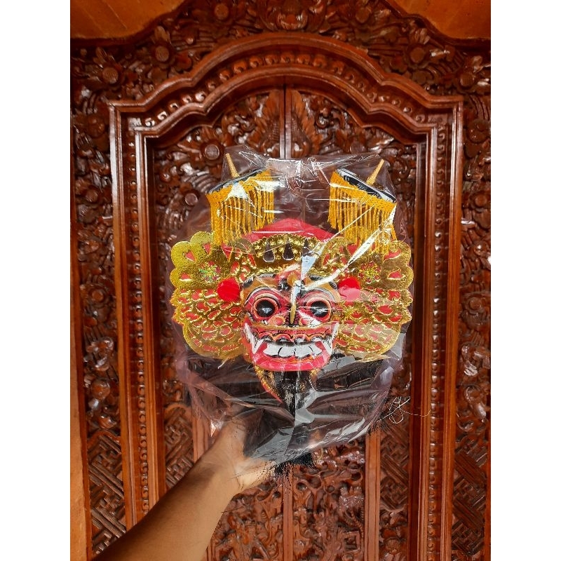 Miniatur Barong Ket Medium (bulu hitam) Khas Bali