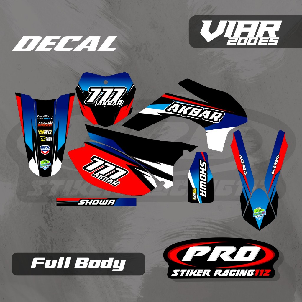 Decal Viar Cross-x 200es custom Decal Viar 200 es Decal viar free request