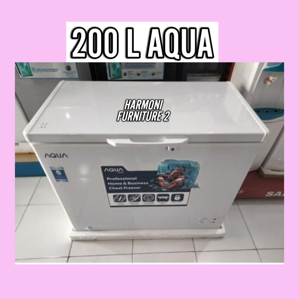 CHEST FREEZER AQUA AQF 200GC 200 LITER FREEZER BOX AQUA 200 LITER AQF 200GC FREEZER BOX ES DAGING AQ