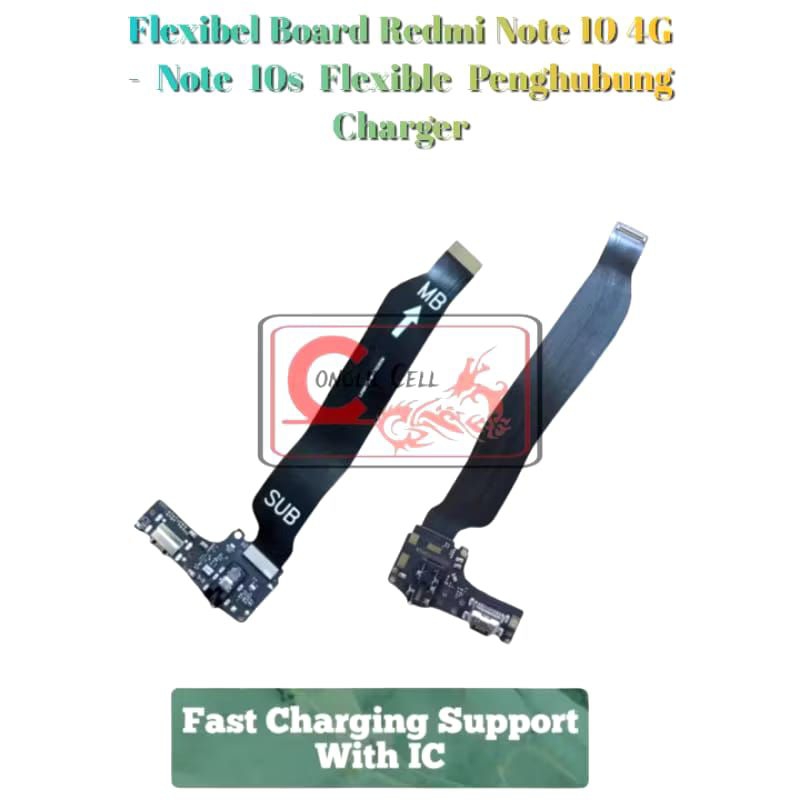 fleksibel board + carger 1set xiaomi redmi note 10S + ic original board carger 1 set xiaomi redmi no