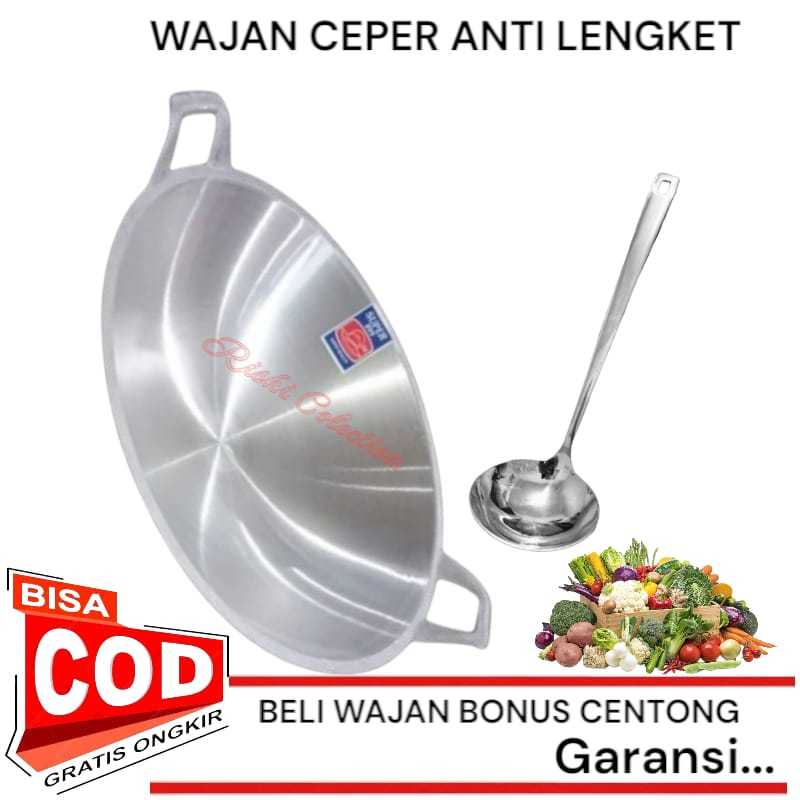 Jual murah..belin1 dapat 2 wajan ceper anti lengket + sendok sayur stainless