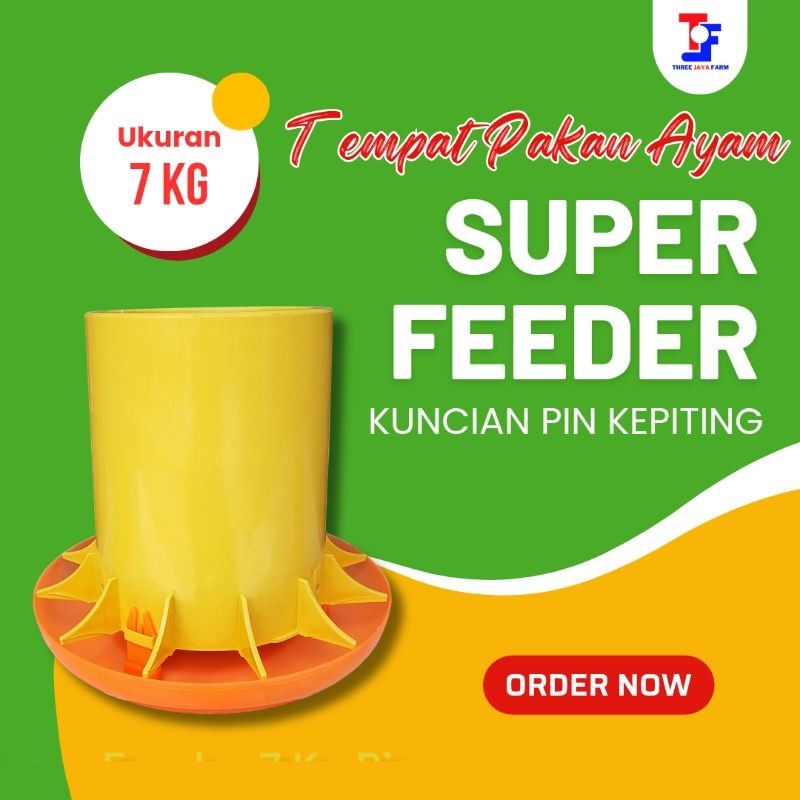 Super Feeder 6-7 KG Kuncian Pin Kepiting untuk ayam Broiler - Petelur - dan ayam Kampung