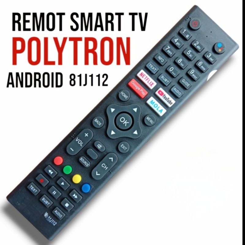 REMOTE TV LED POLYTRON 32 40 43 50 INCHI SMART ANDROID 81J112 TAMPA SETTING
