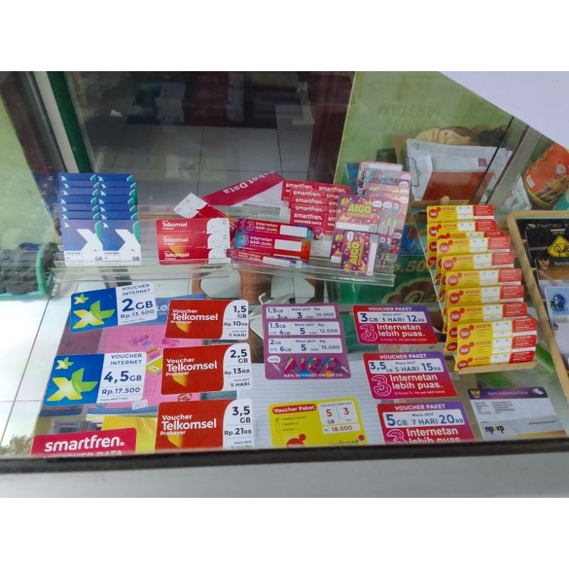 KARTU DISPLAY/PAJANGAN VOUCHER DATA KONTER PULSA (CUSTOM LANDSCAPE)