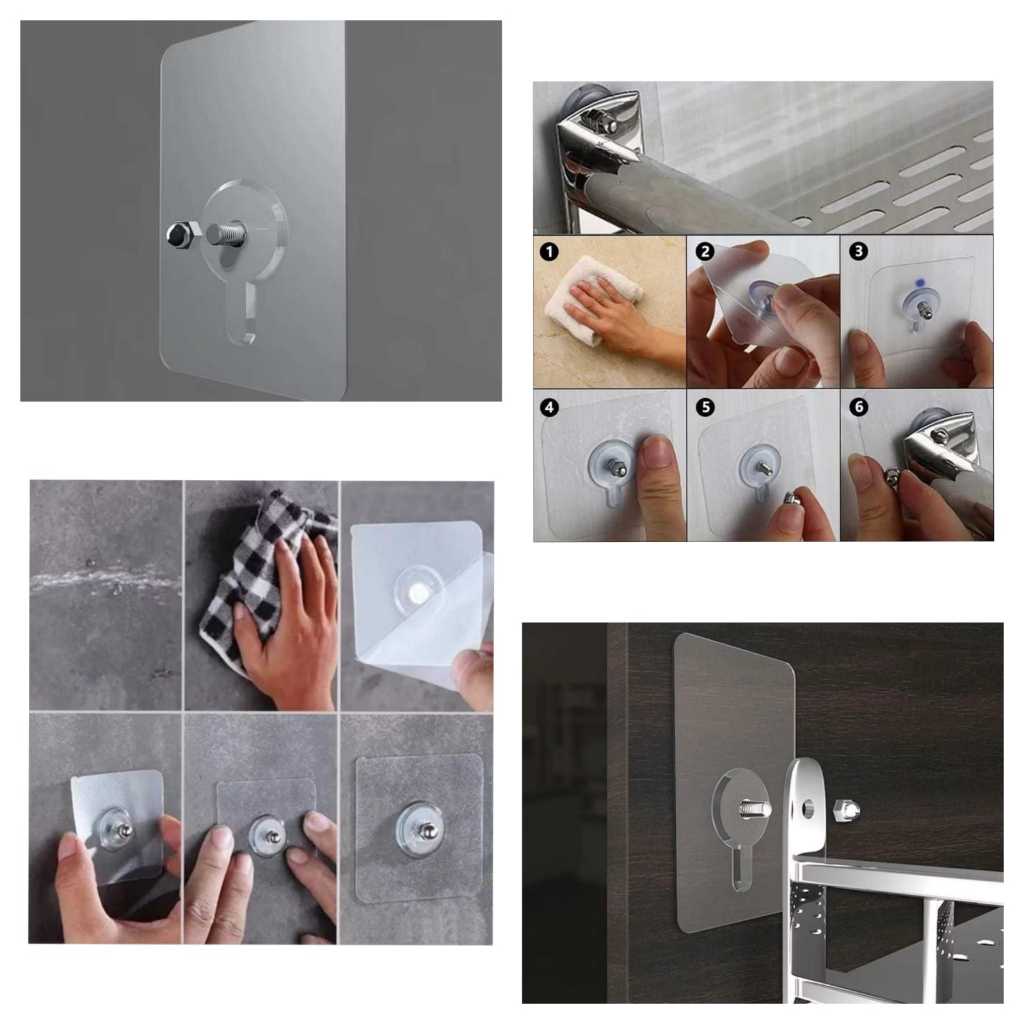 Gantungan Tempel Pengait Bentuk Baut Hook Baut Gantungan Rak Dinding Hook Tempel Baut Mur