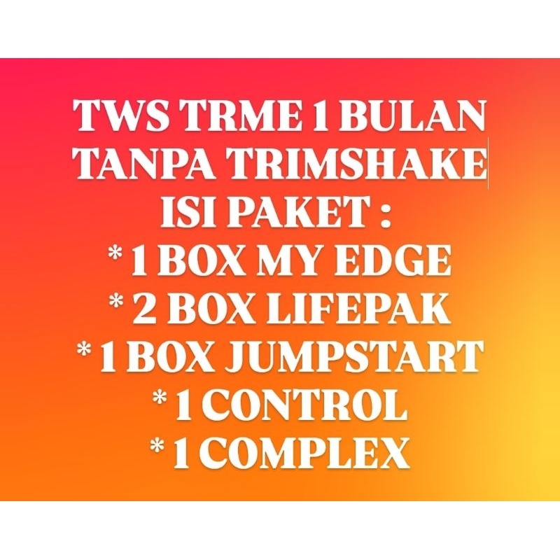 

1 BULAN TWS TANPA SHAKE