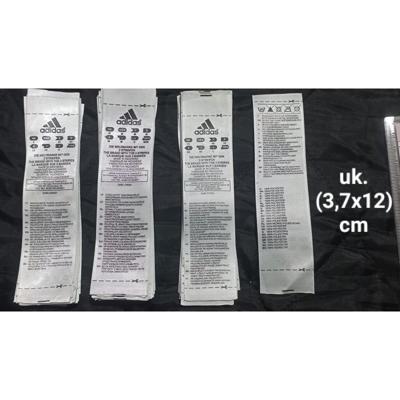 

label merek tag merek label (main logo size care misc) label tag adidas