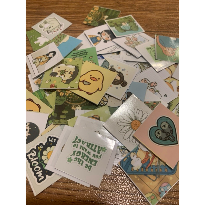 

[DAPAT 40pcs] Sticker aesthetic stiker lucu cute journaling freebies murah kado hadiah