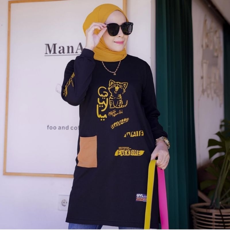 Long Tunik Kaos Kombad 20s Premium/Daster