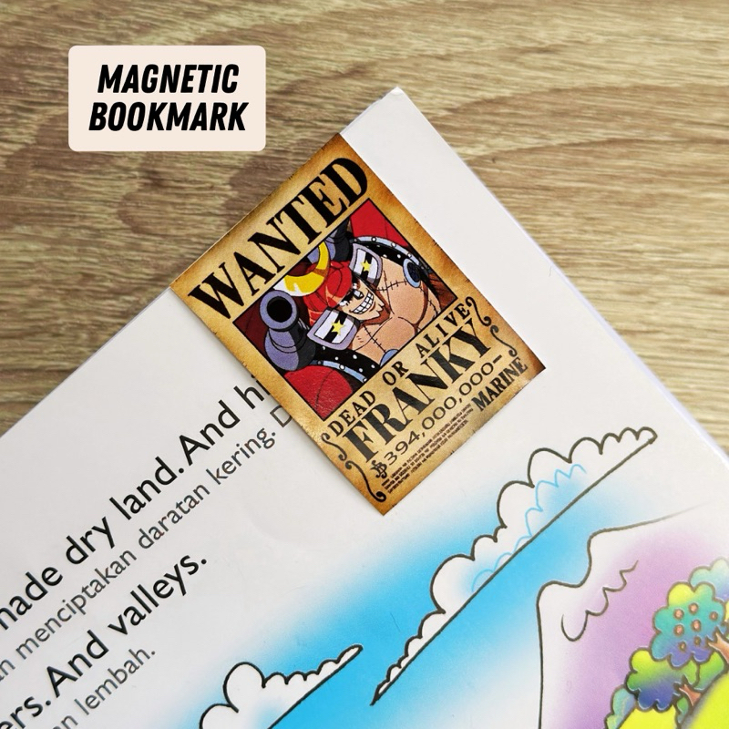 

Magnetic Bookmark Wanted Franky One Piece - Pembatas Buku Gambar Karakter Kartun Anime Franky One Piece Pirates
