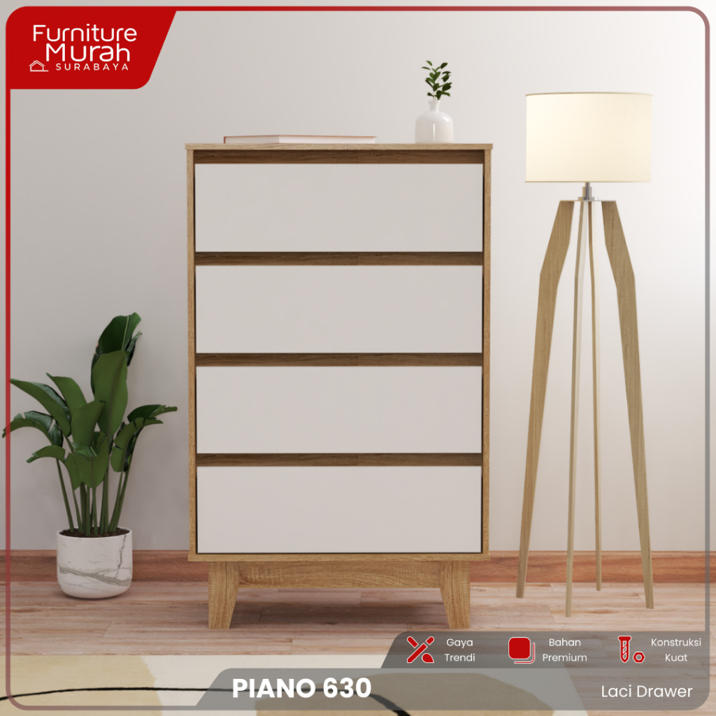 Furniture Murah Surabaya - Trenz Furniture - Credenza 630 Piano Drawer Laci Serbaguna Multifungsi Bu